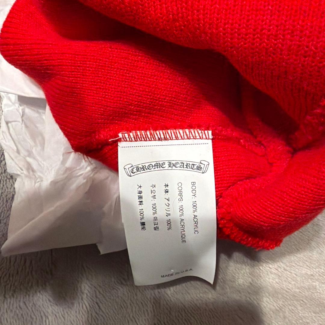 CHROME HEARTS レッド ニット帽