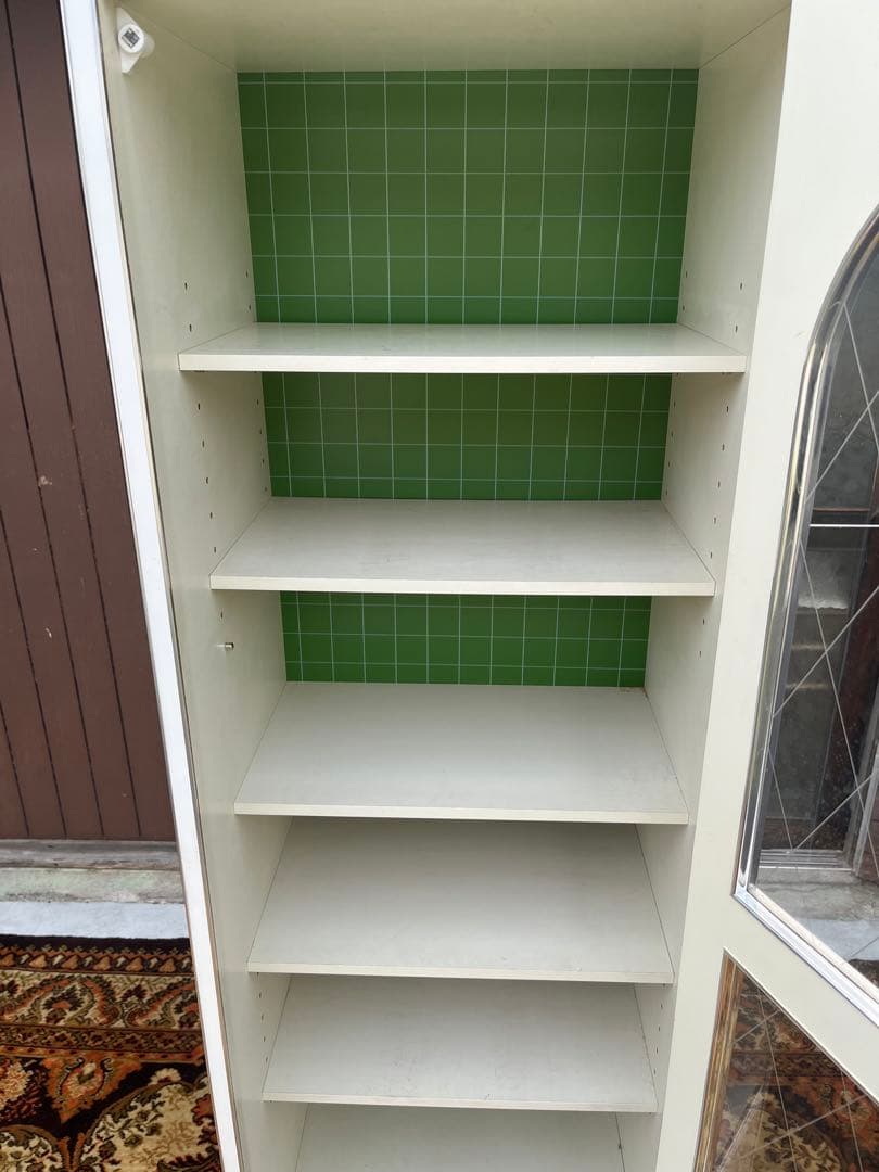 おがちよ＊食器棚 飾り棚 縦型 昭和レトロ レトロポップ 当時物インテリア