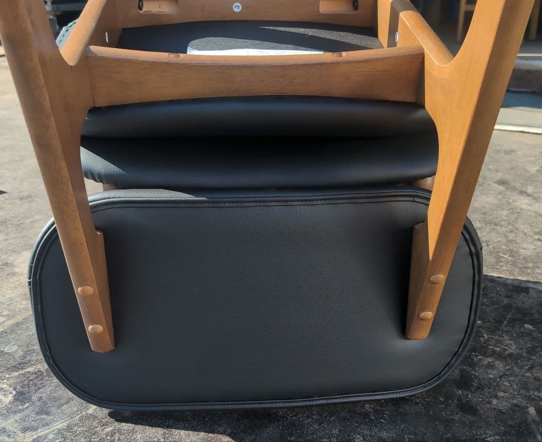 ニトリ　デスクチェア、スツールセット(NSリラックス MBR/BK)中古美品