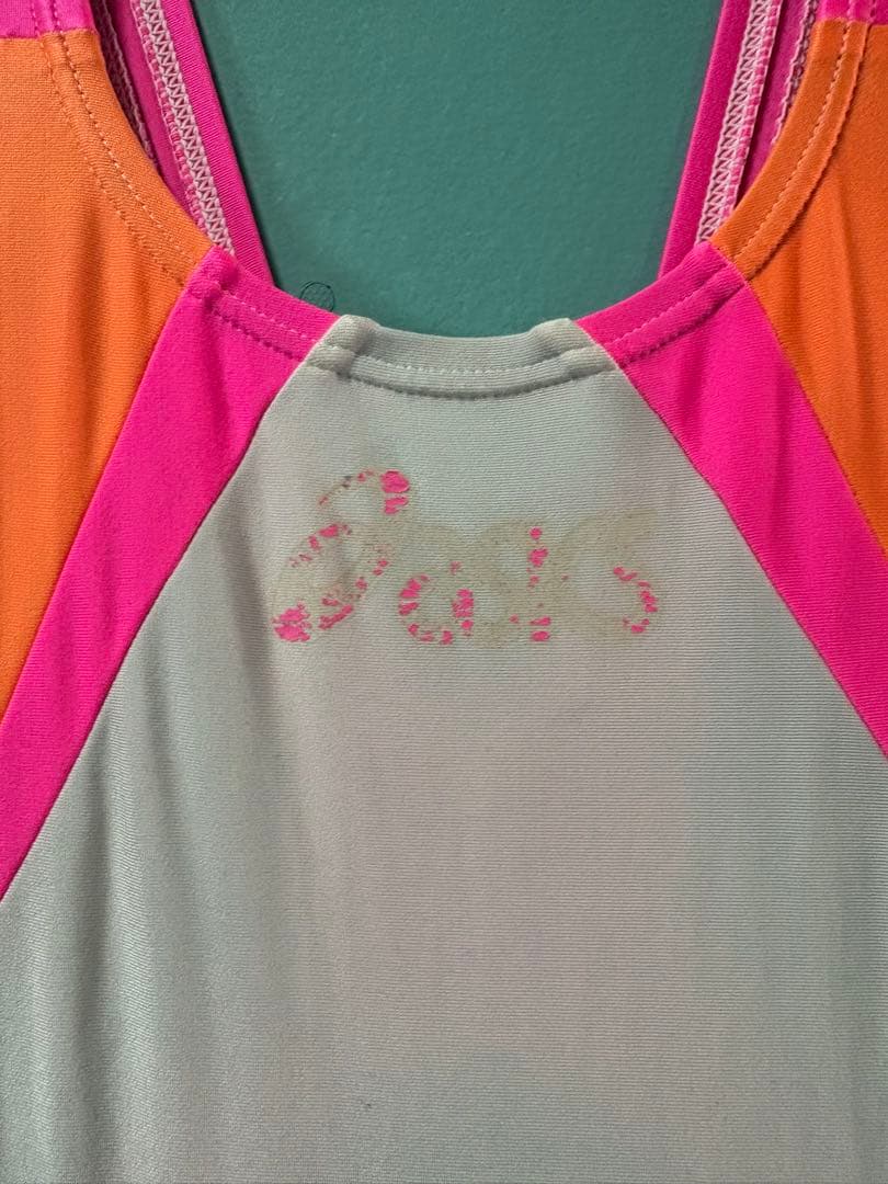 アシックス　ワンピース水着　ハイドロCD ハイカットTバック改造