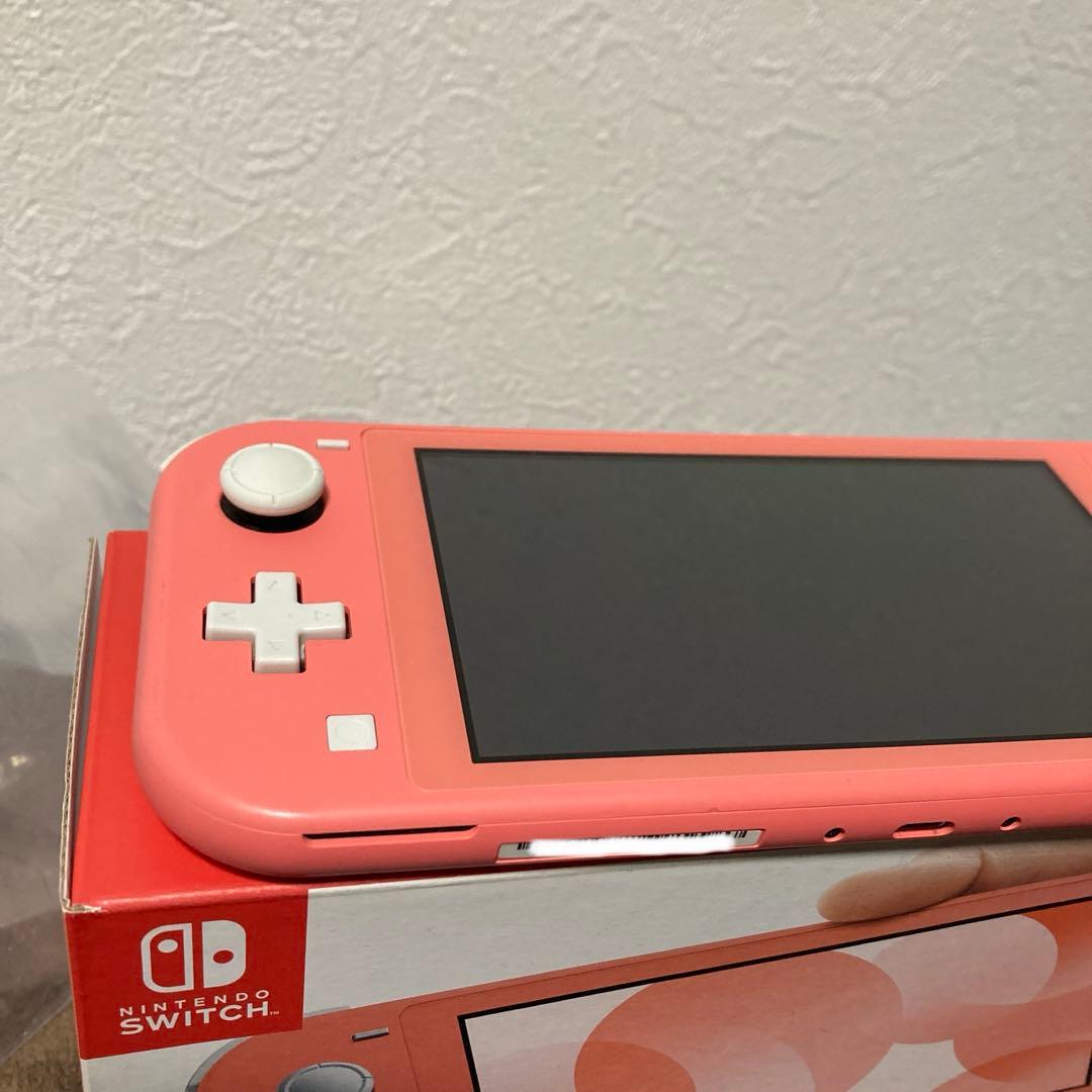 switch ライト コーラルピンク(箱•付属ケーブル付き)