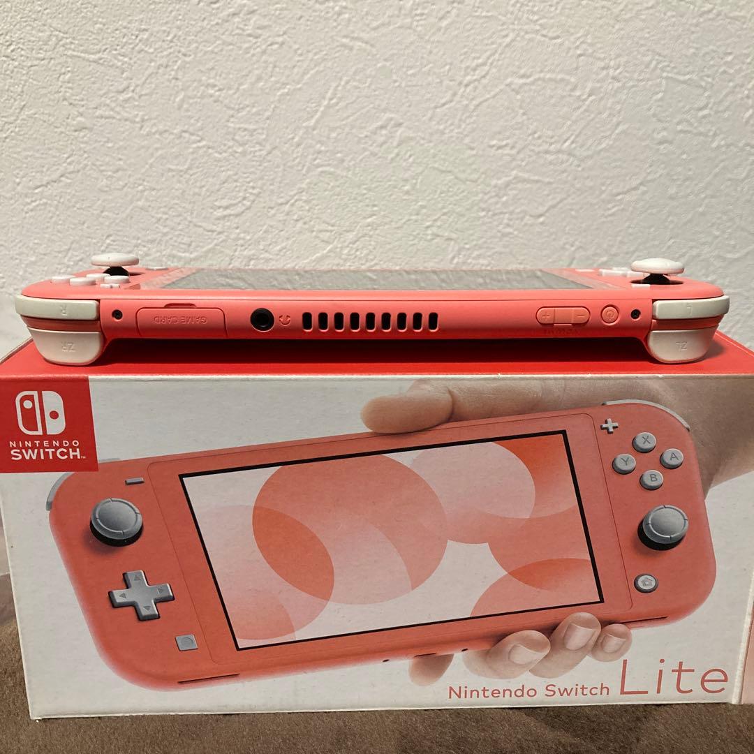 switch ライト コーラルピンク(箱•付属ケーブル付き)