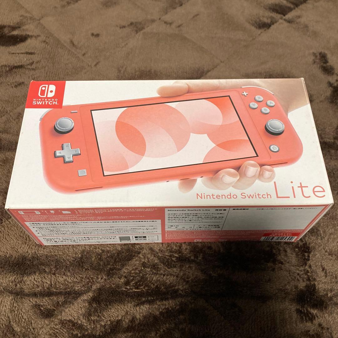 switch ライト コーラルピンク(箱•付属ケーブル付き)