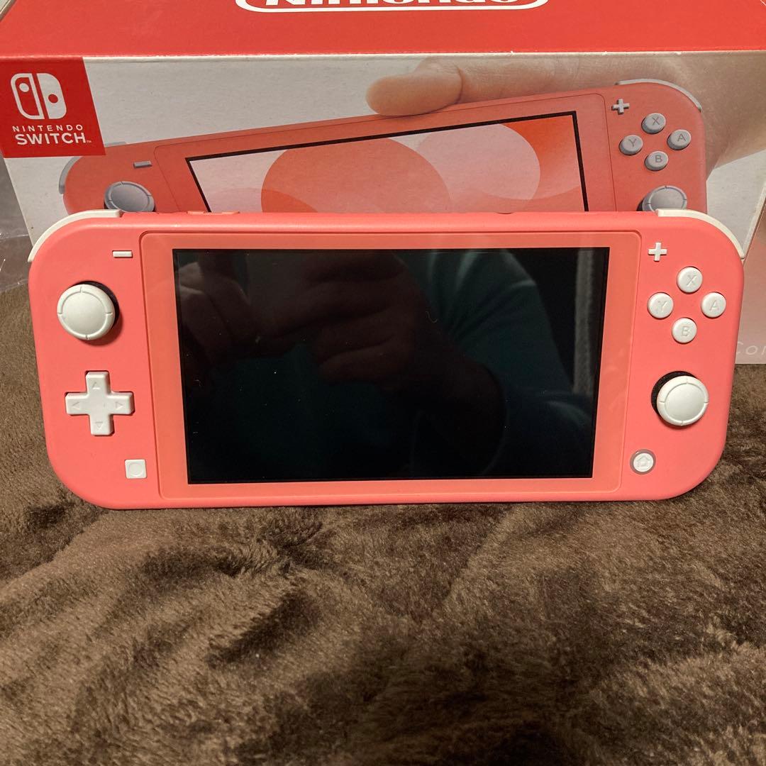 switch ライト コーラルピンク(箱•付属ケーブル付き)