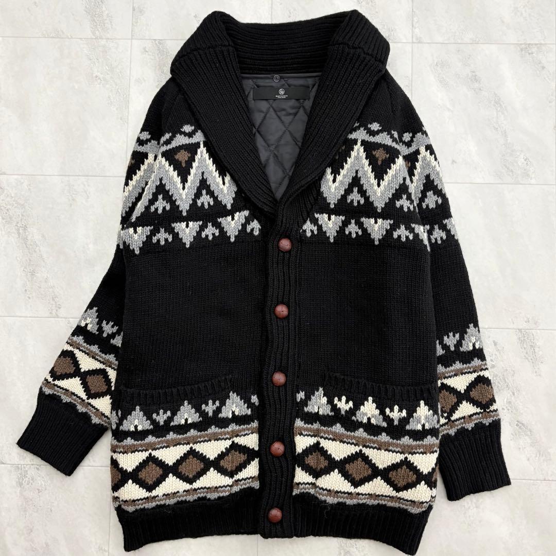 ビューティ&ユースユナイテッドアローズノルディック柄 ライナー付きニット