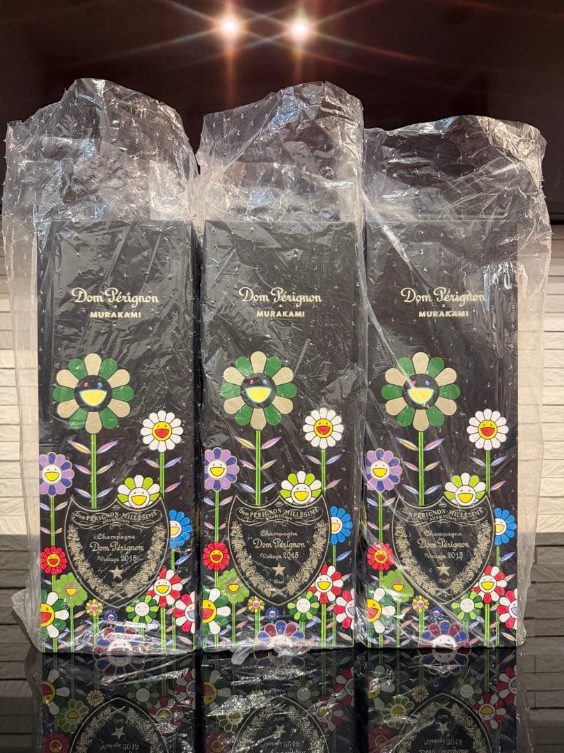 ドンペリニヨン　ヴィンテージ 村上隆 コラボ2015花柄完成BOX3本　最終価格