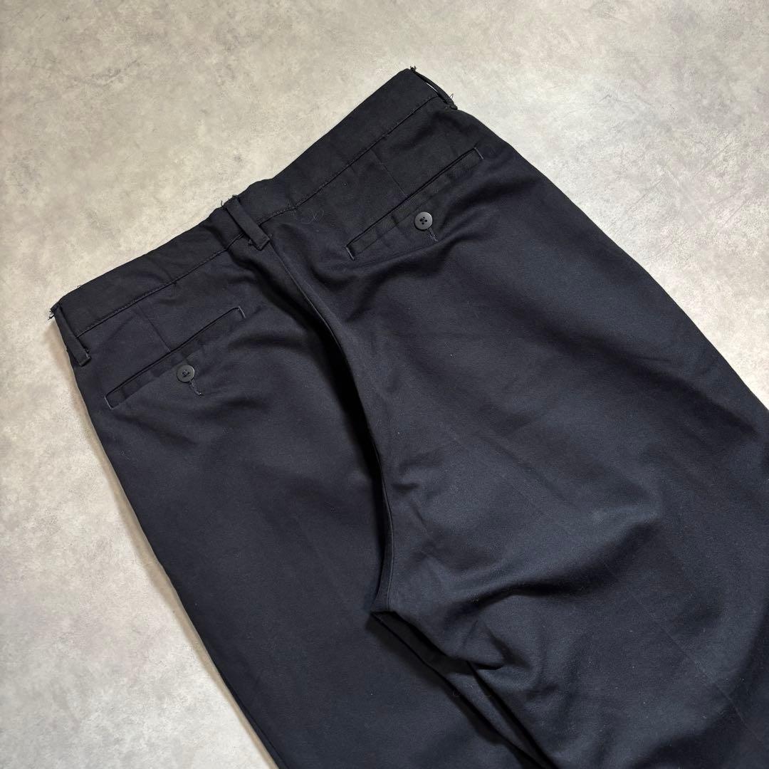 古着 90s SAVANE 3タック ワイド スラックス 極太 ブラック パンツ