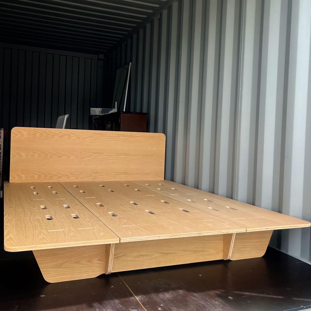 取付無料！コアラマットレス 北欧風ハニカム構造コアラベッドフレームクイーン✨