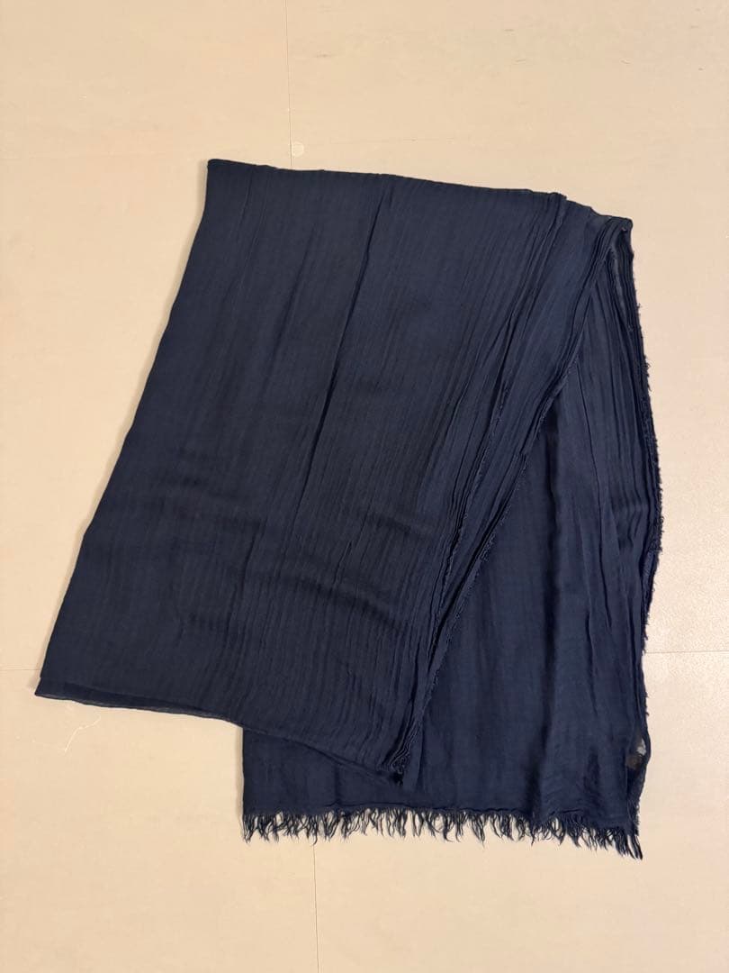 visvim シルク ネイビー ストール ファリエロサルティ 中古 ビズビム