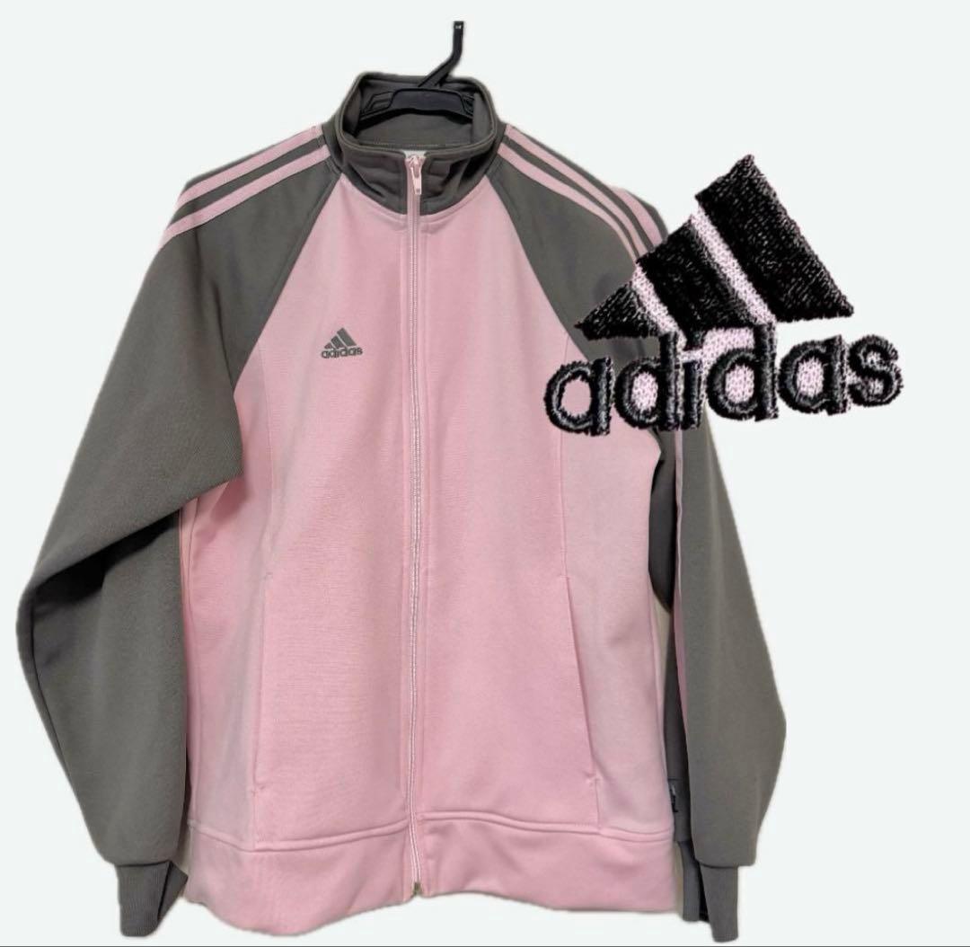 【希少カラー】ピンクグレー Adidas レア 00s トラックジャケット M