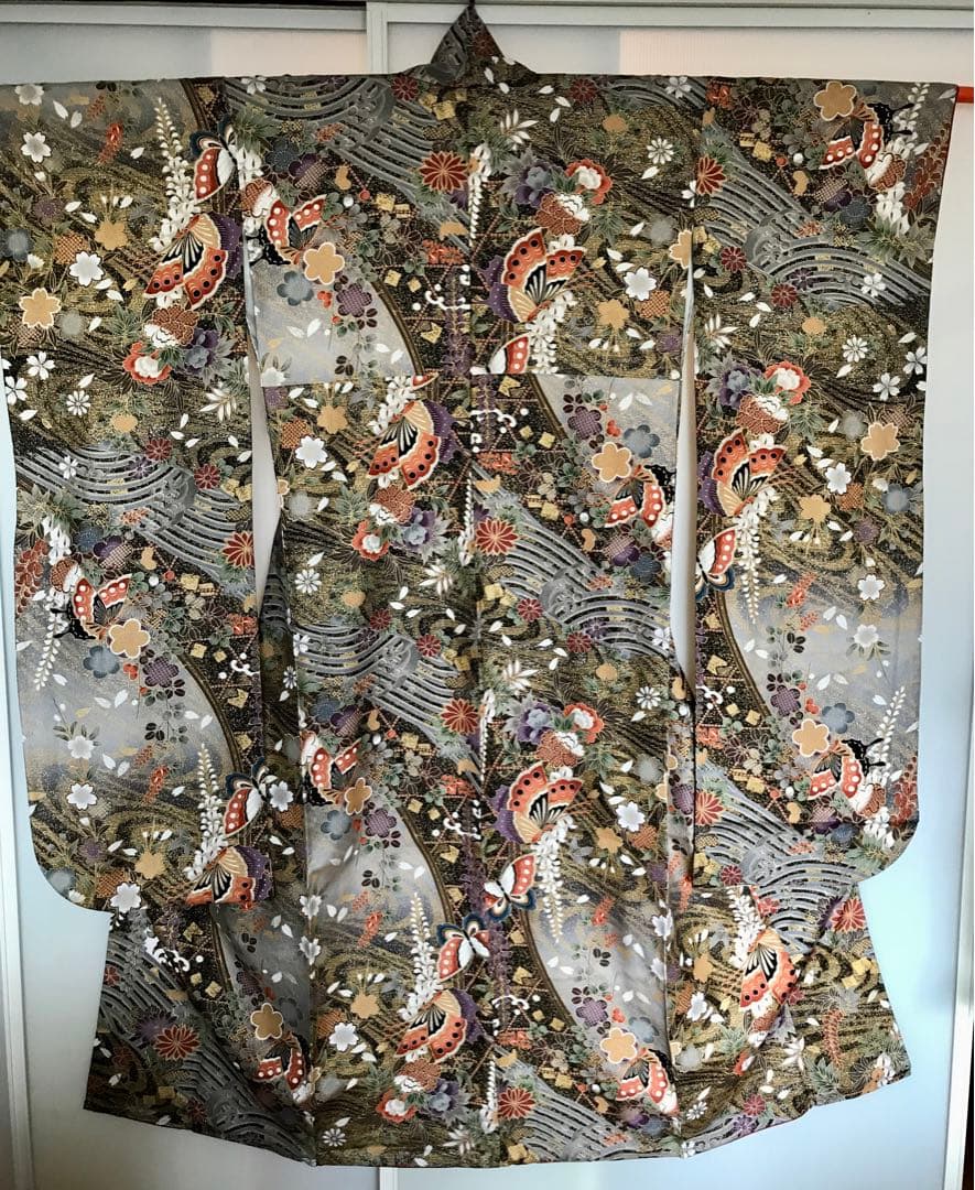 振袖　超美品　正絹　パールトーン加工