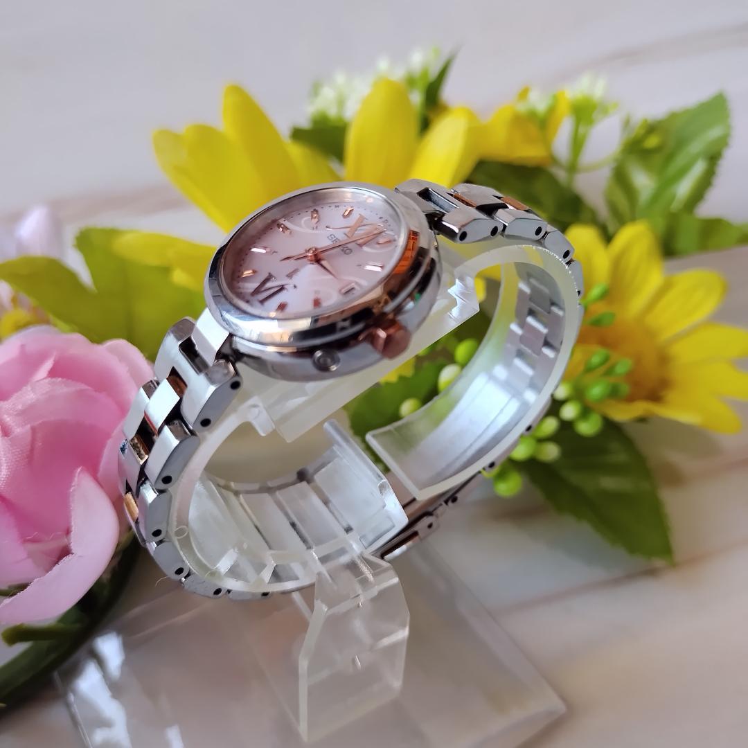 【稼働品】セイコー ルキア 腕時計 電波ソーラー 純正ブレス 箱付き SEIKO