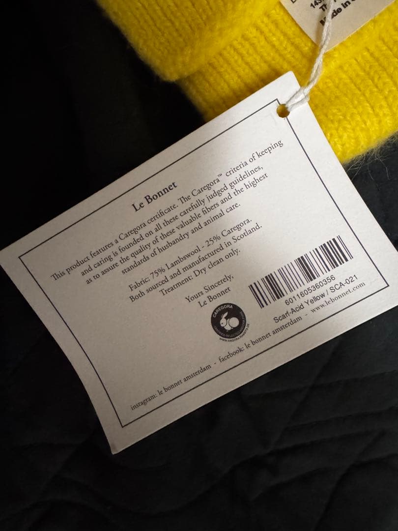 Le Bonnet イエローマフラー KUJTEN付属
