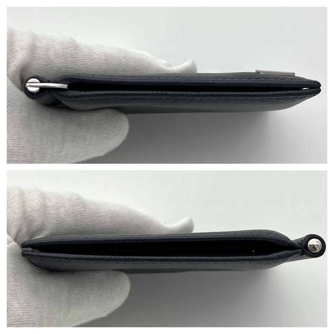 PRADA プラダ サフィアーノ 三角プレート マネークリップ カードケース