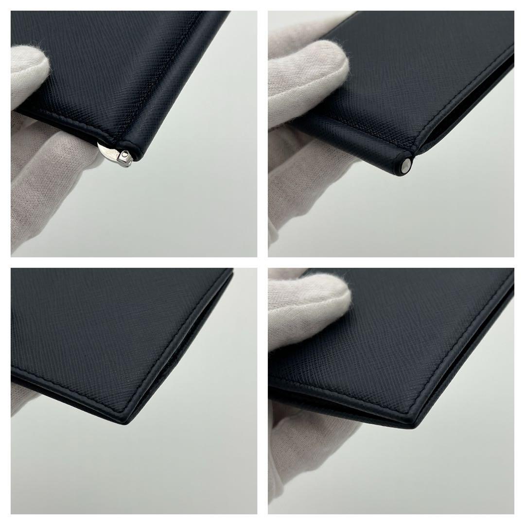 PRADA プラダ サフィアーノ 三角プレート マネークリップ カードケース