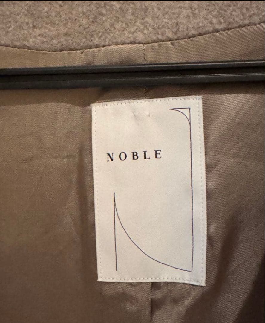 NOBLE ノーブル MTRカラーレスジップショートコート グレージュ 36