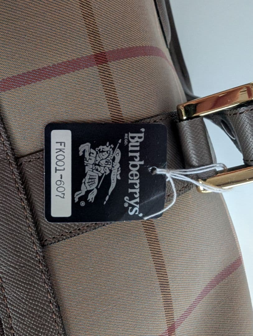 セキヤ様【未使用・タグ付】バーバリー ボストンバッグ 三陽商会 シャドーチェック