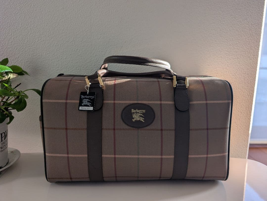 セキヤ様【未使用・タグ付】バーバリー ボストンバッグ 三陽商会 シャドーチェック