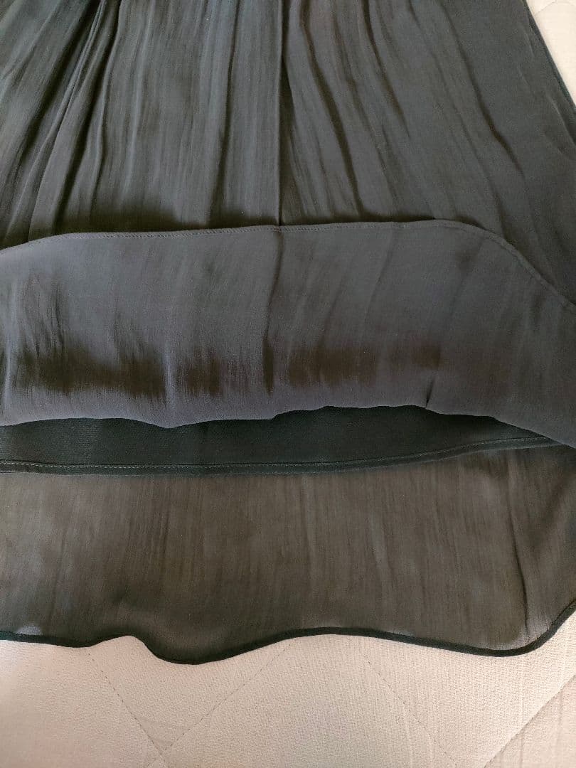 BEARDSLEYビアズリー　シワシフォンギャザーパンツ　ブラックFREE