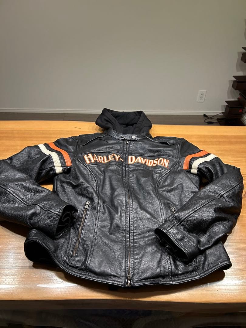 Harley Davidson レザージャケット　防寒インナー付きレディースM