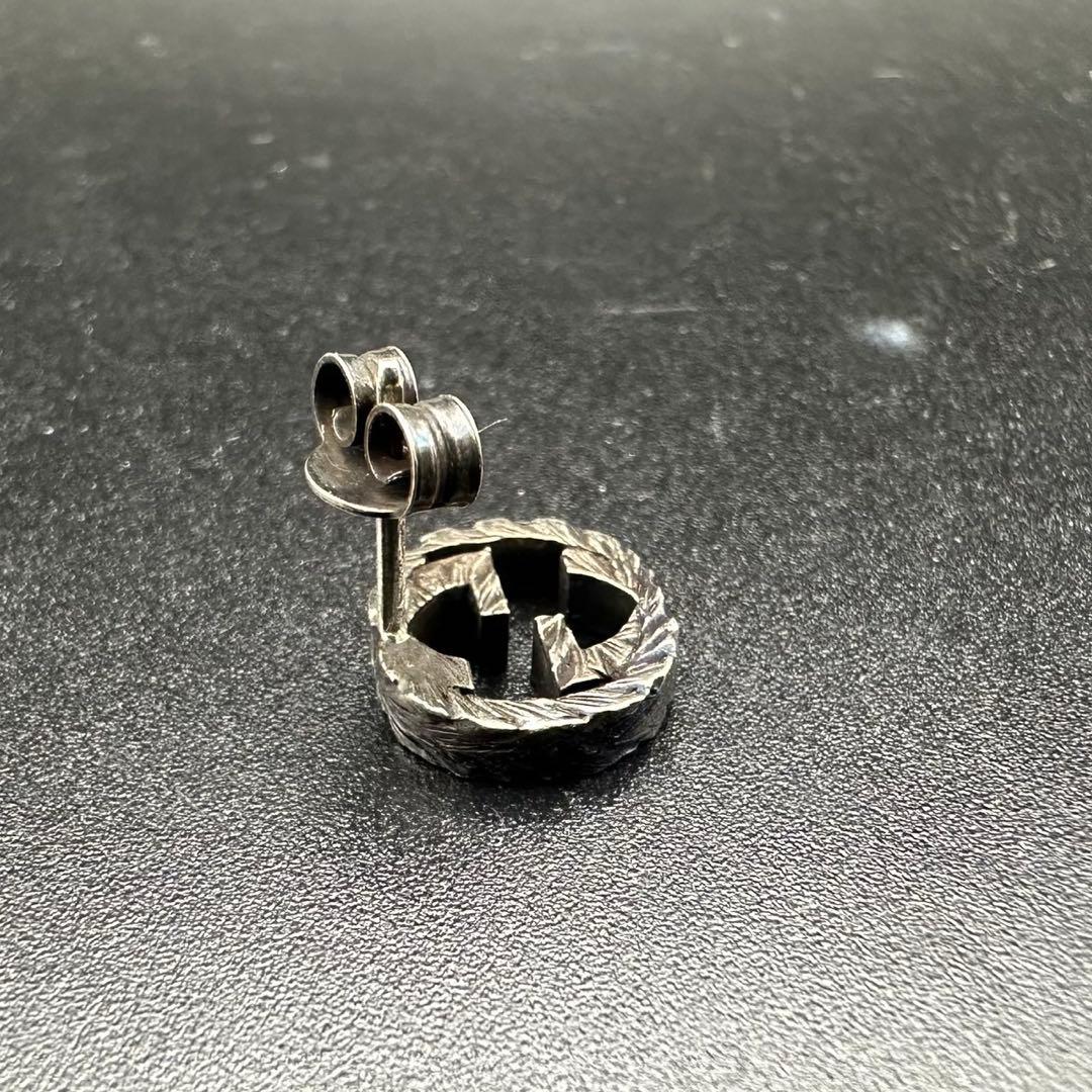 極美品✨　GUCCI　ピアス　アラベスク　ロゴ　刻印　シルバー　1401