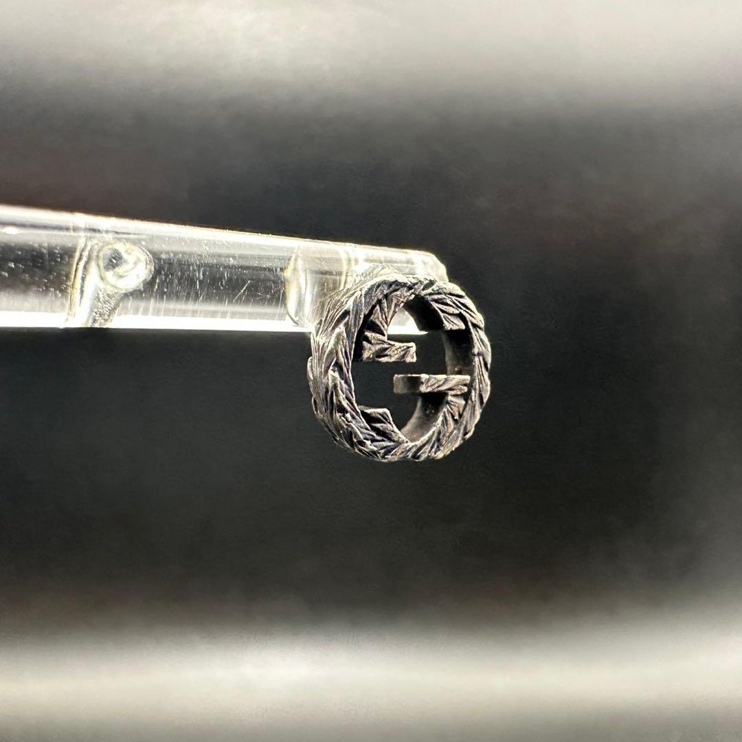 極美品✨　GUCCI　ピアス　アラベスク　ロゴ　刻印　シルバー　1401