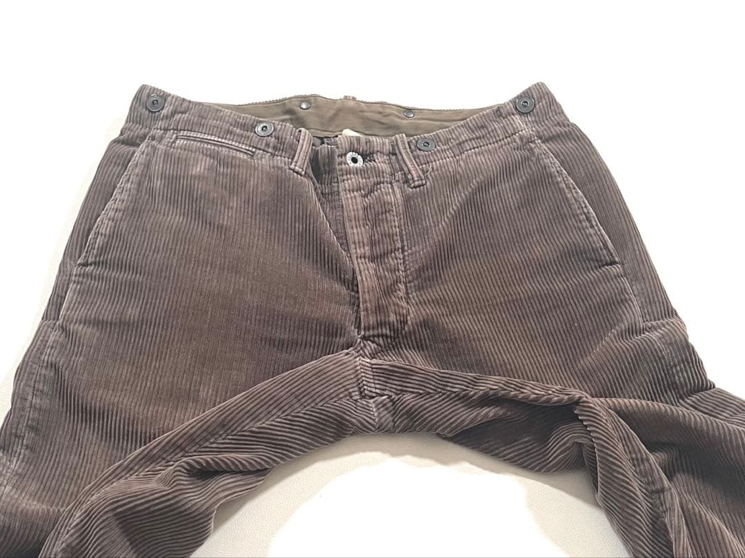 【良品】RRL　コーデュロイ パンツ　月桂樹ボタン　サスペンダーボタン　W30