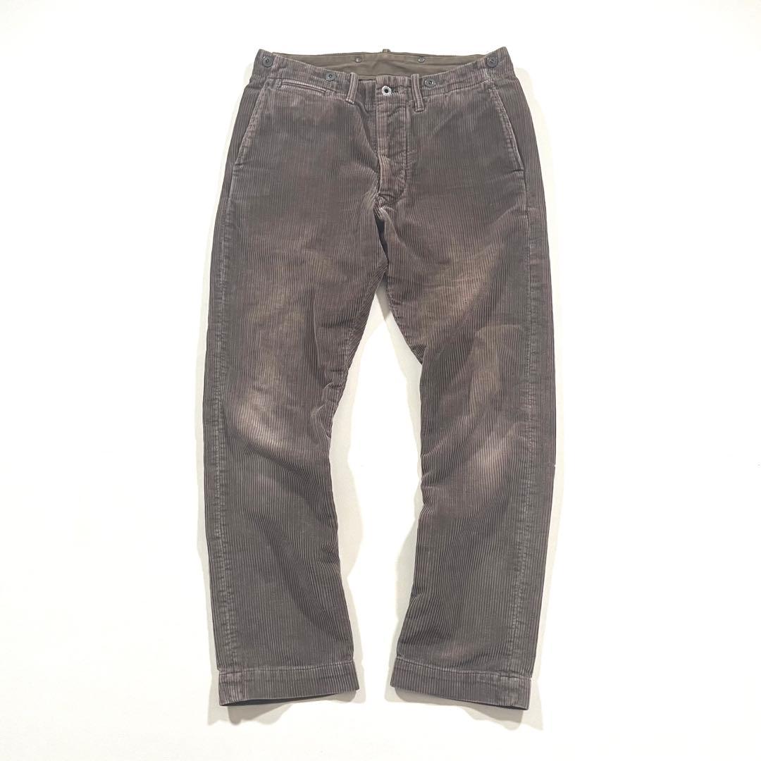 【良品】RRL　コーデュロイ パンツ　月桂樹ボタン　サスペンダーボタン　W30
