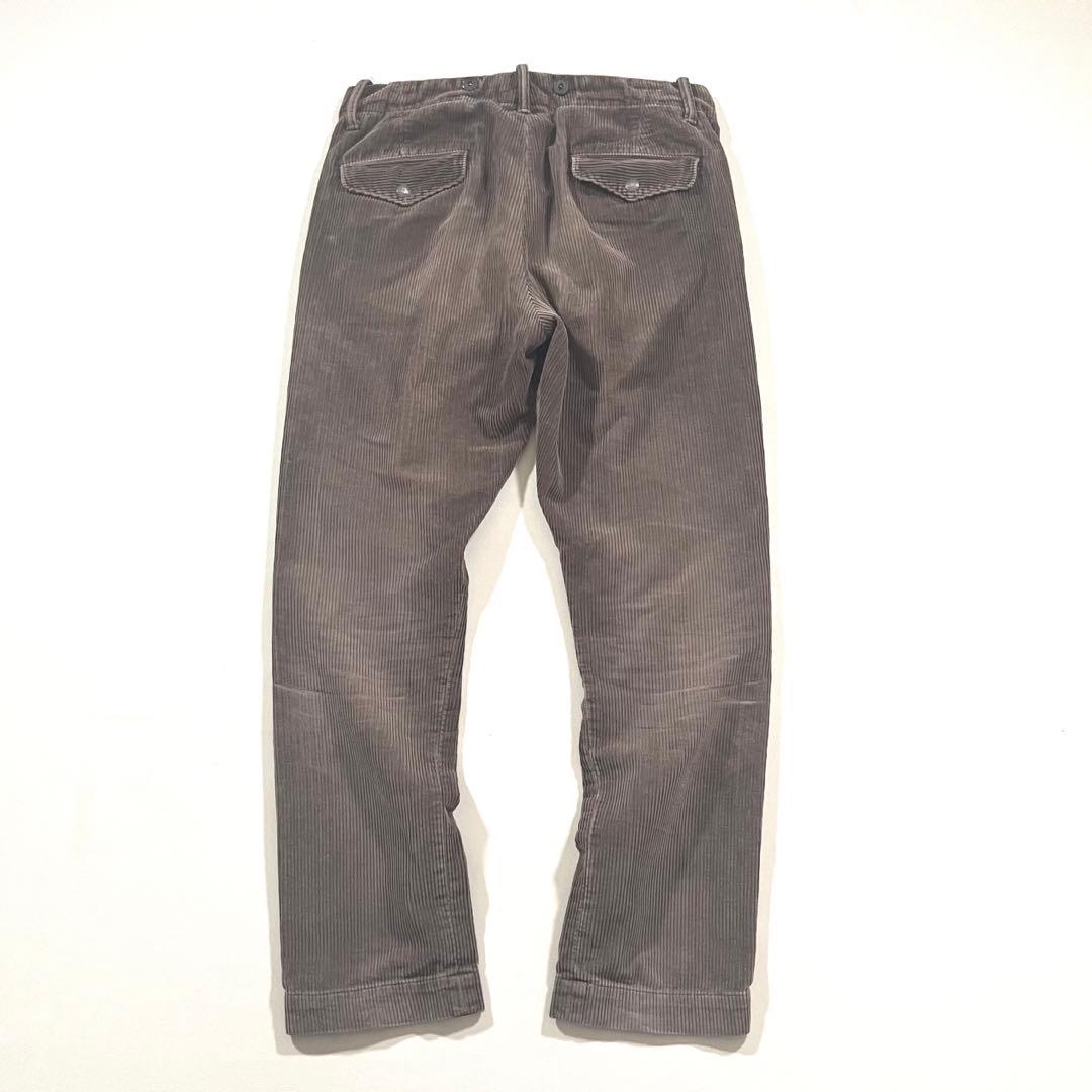 【良品】RRL　コーデュロイ パンツ　月桂樹ボタン　サスペンダーボタン　W30