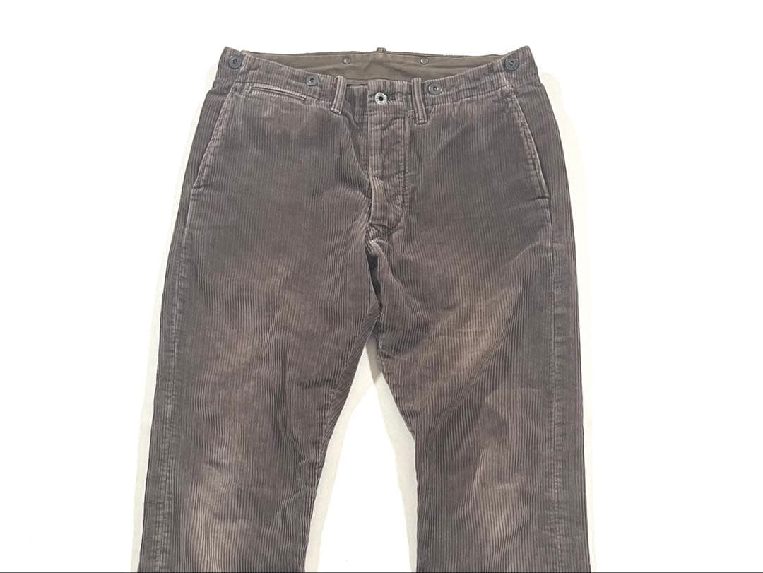 【良品】RRL　コーデュロイ パンツ　月桂樹ボタン　サスペンダーボタン　W30