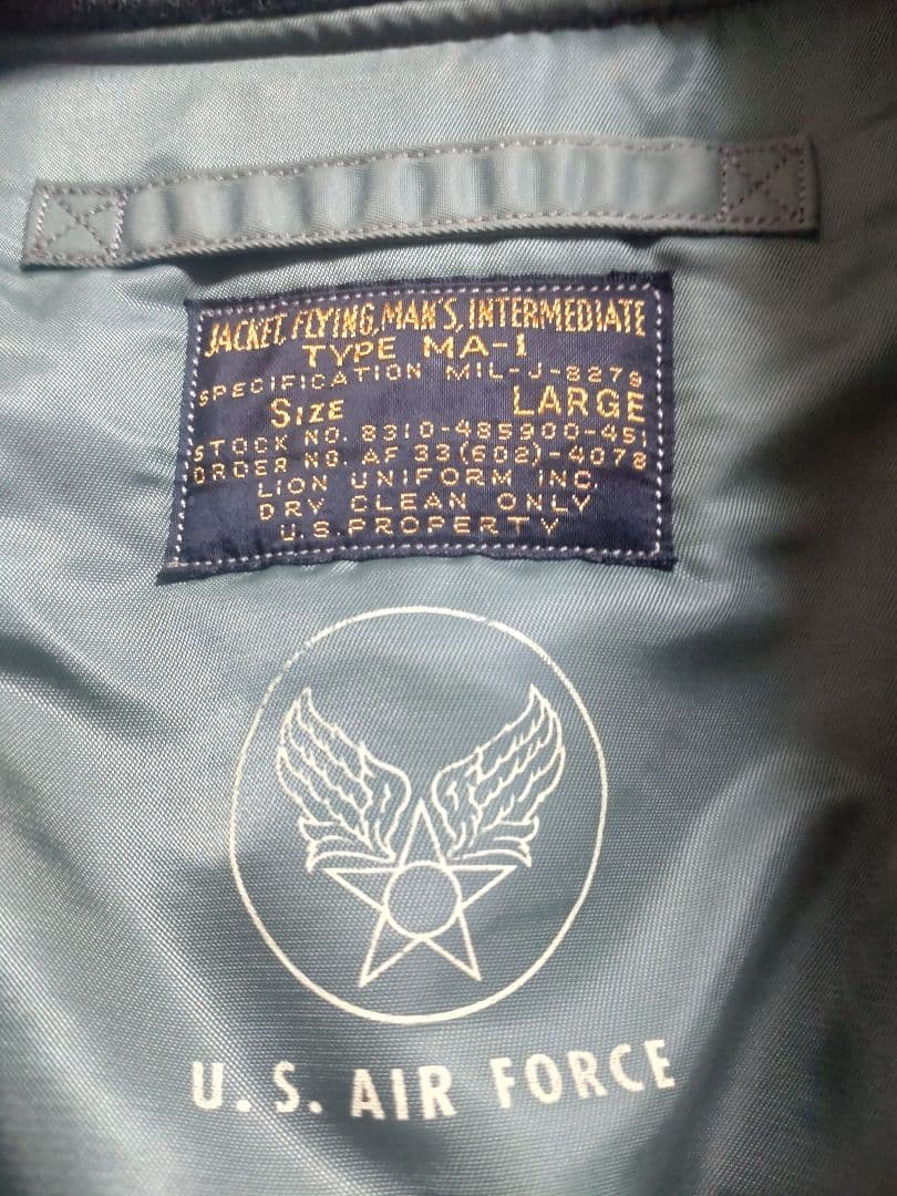 バズリクソンズ　MA-1 実名復刻