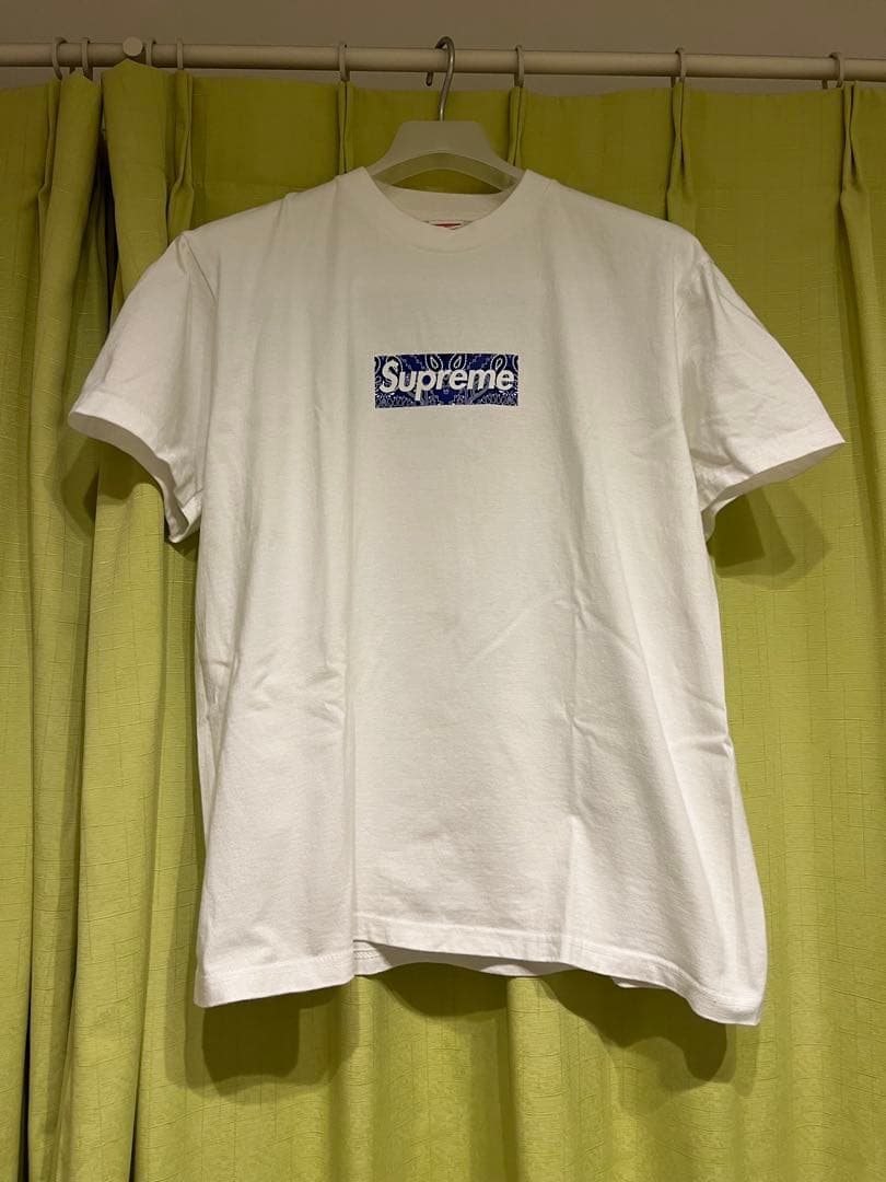 Supreme bandana box logo Tシャツ ホワイト　19aw