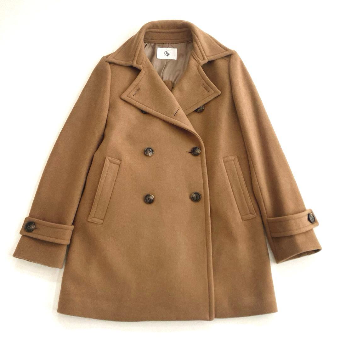 フレームワーク ピーコート カシミヤ ウール ハーフコート ダブル キャメル