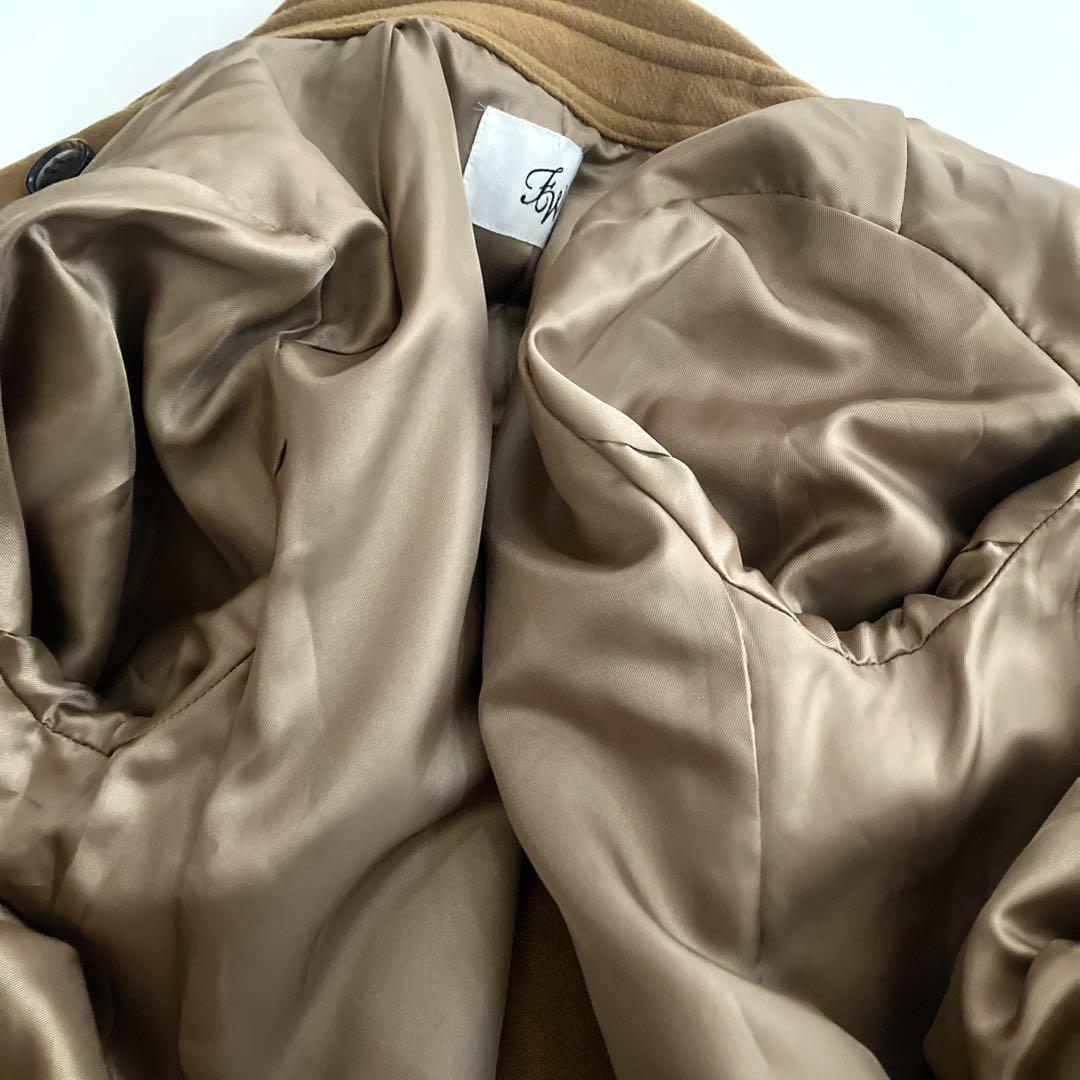 フレームワーク ピーコート カシミヤ ウール ハーフコート ダブル キャメル