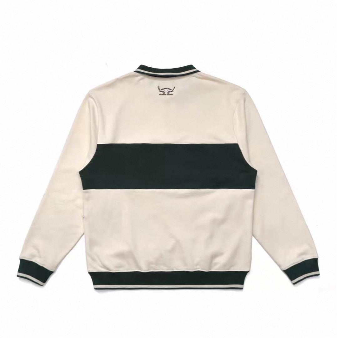 即日発送Malbon メンズハーフジップ トップスゴルフウェアスウェット　M