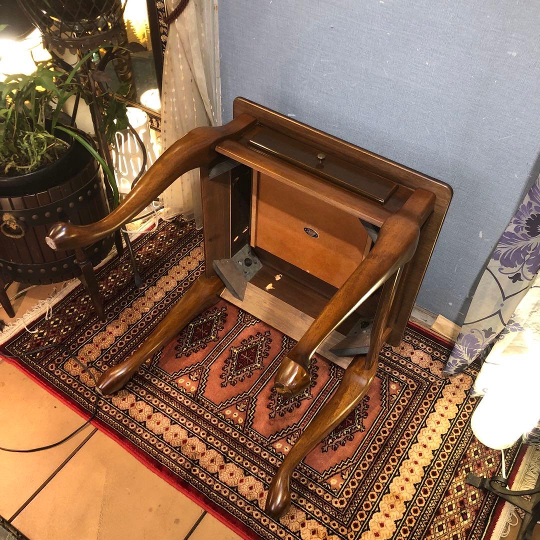 Sale 猫脚　クラシック　コンパクト　アンティーク　テーブル　引き出し付き