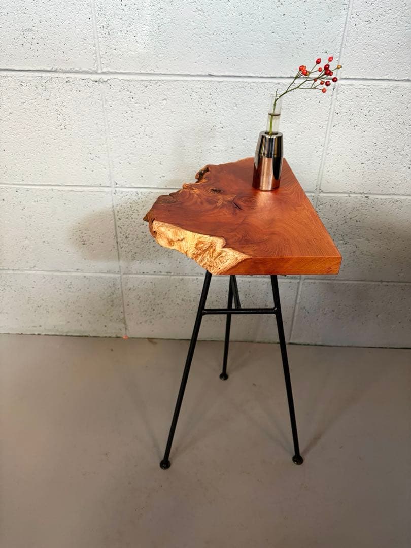 欅材サイドテーブル　コーヒーテーブル　ナイトテーブル　観葉植物置き台