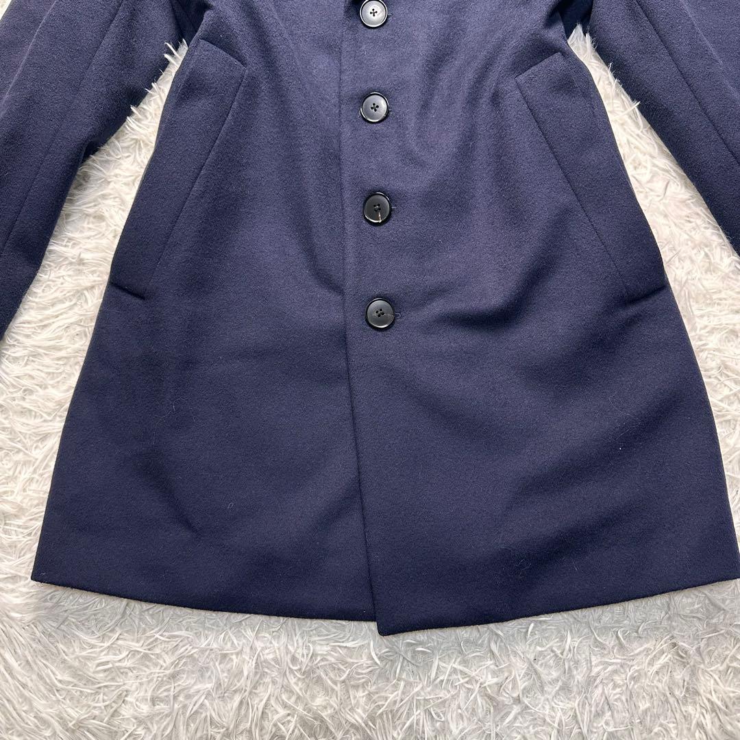 現行 極美品 ポールスミス 全面薔薇柄 ネイビー チェスターコート M