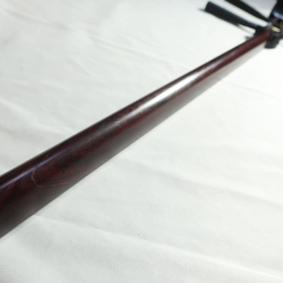 三味線 細棹 綾杉胴 花柄彫刻 ハードケース 鼈甲撥 付属 長唄 和楽器 E27