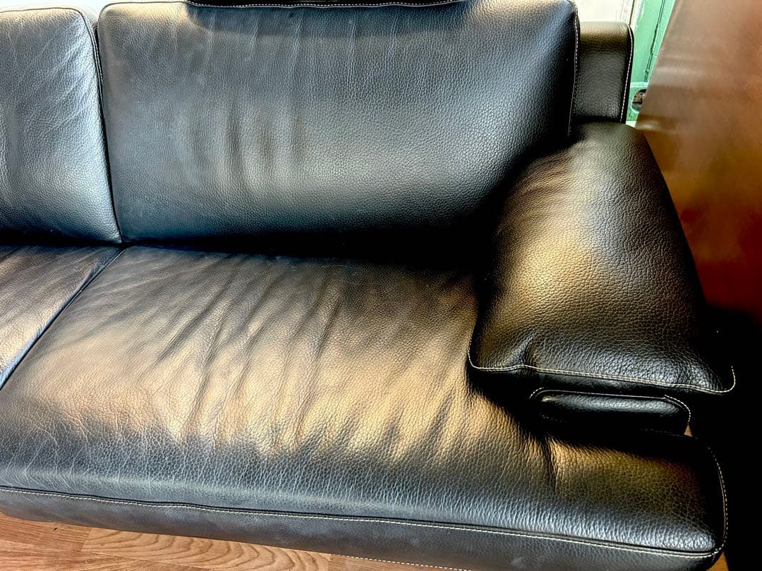 712 IDC大塚家具 L/S LUXE-01 本革 3人掛けソファ