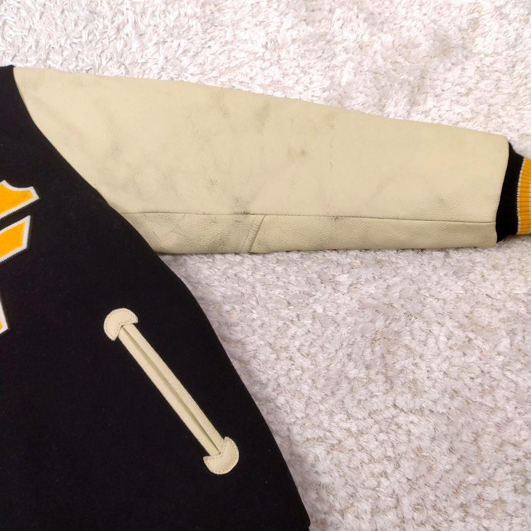 メンズ☆FAT　スタジャン10th　袖革XXLレザー　ウールメルトン　JUMBO