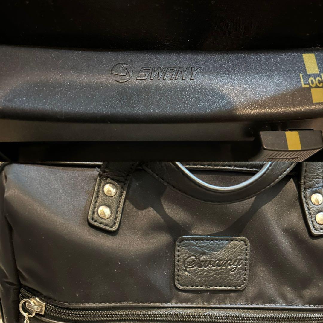 SWANY ブラック ナイロン キャリーケース
