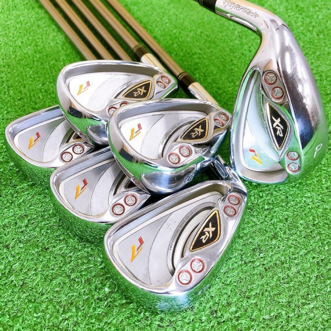 テ26★希少レフティ テーラーメイド r7 XR 6本アイアンセット 左利き用R