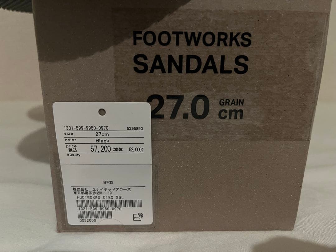 【新品、未使用】FOOTWORKS CIBO サンダル 27.0cm