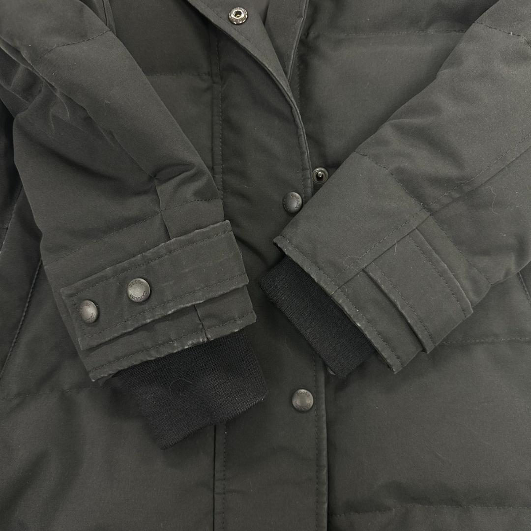 771155/カナダグース ファー付き ダウンジャケット ブラック