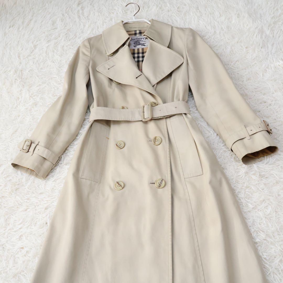 バーバリー　トレンチコート　ベージュ　ノバチェック　35