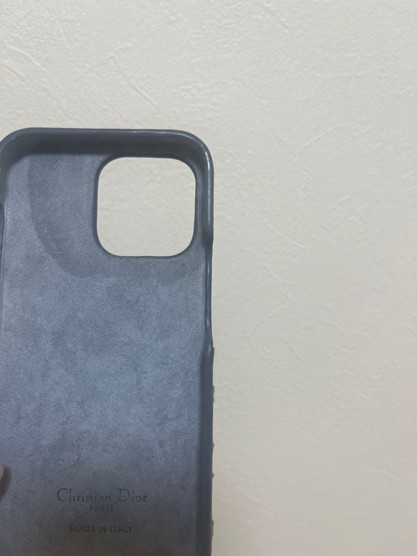 Dior iPhone13用ケース グレー キルティング
