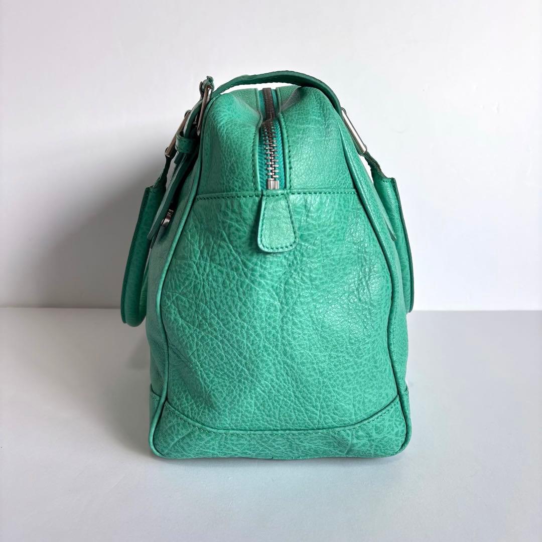 【超希少】ポールスミス レザーミニボストンバッグ イタリア製 エメラルドグリーン