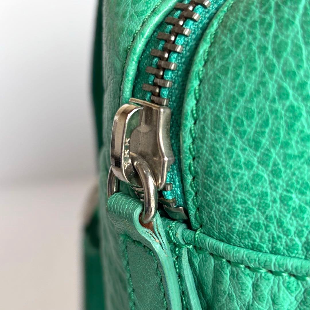 【超希少】ポールスミス レザーミニボストンバッグ イタリア製 エメラルドグリーン