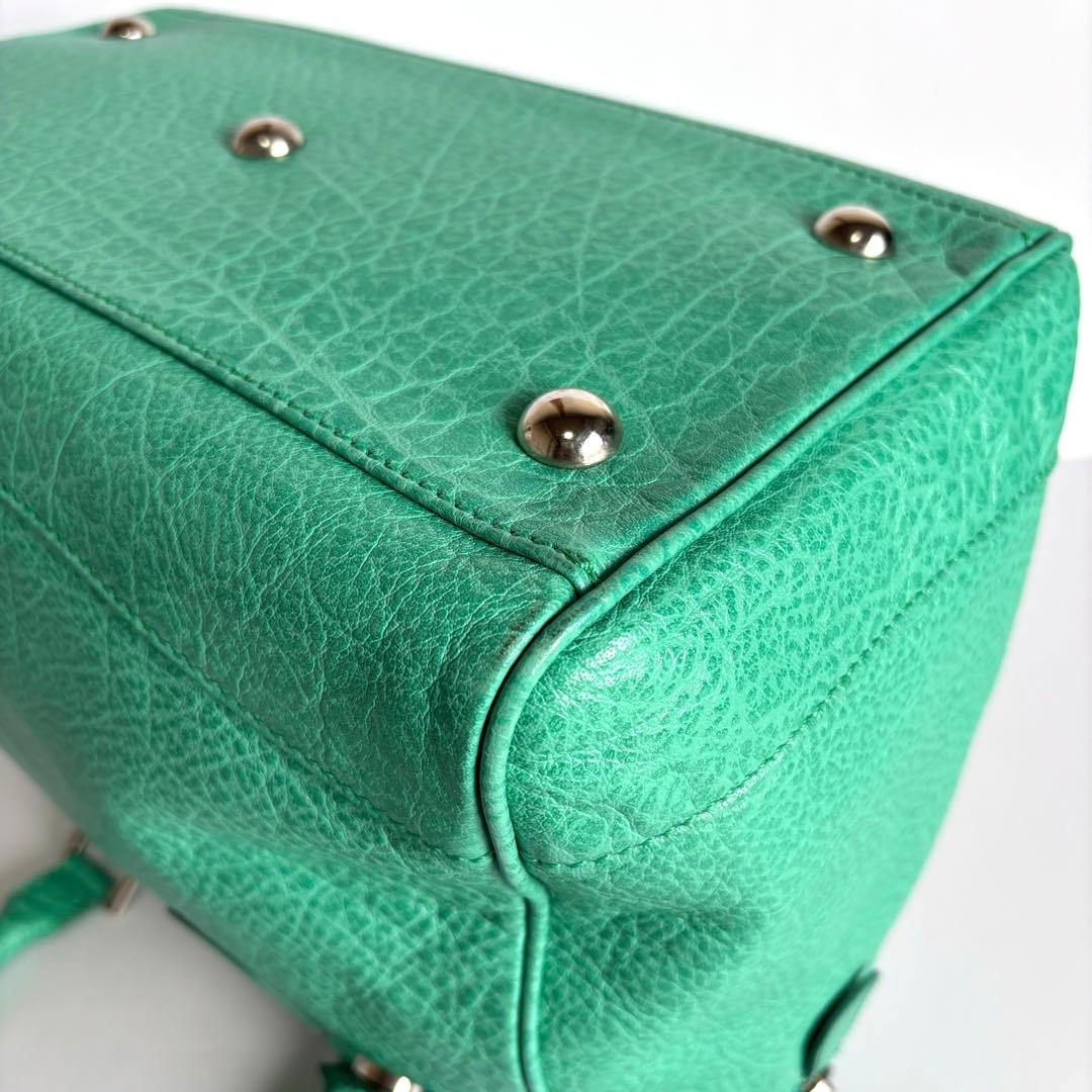 【超希少】ポールスミス レザーミニボストンバッグ イタリア製 エメラルドグリーン